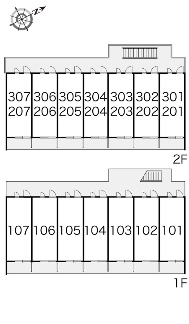 レオパレス三郷中央　清 間取配置図