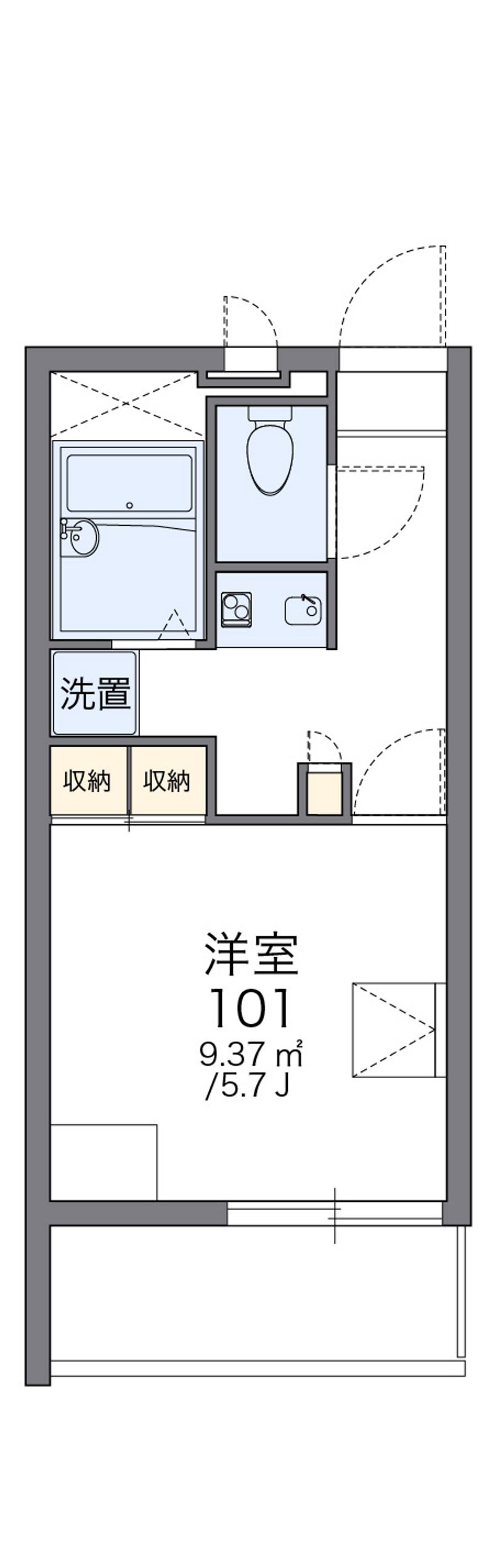 レオパレス徳島 間取図