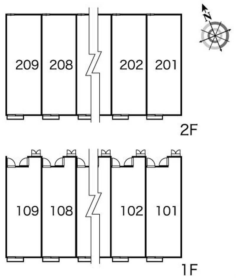 レオパレスドゥー　エスパス 間取り配置図