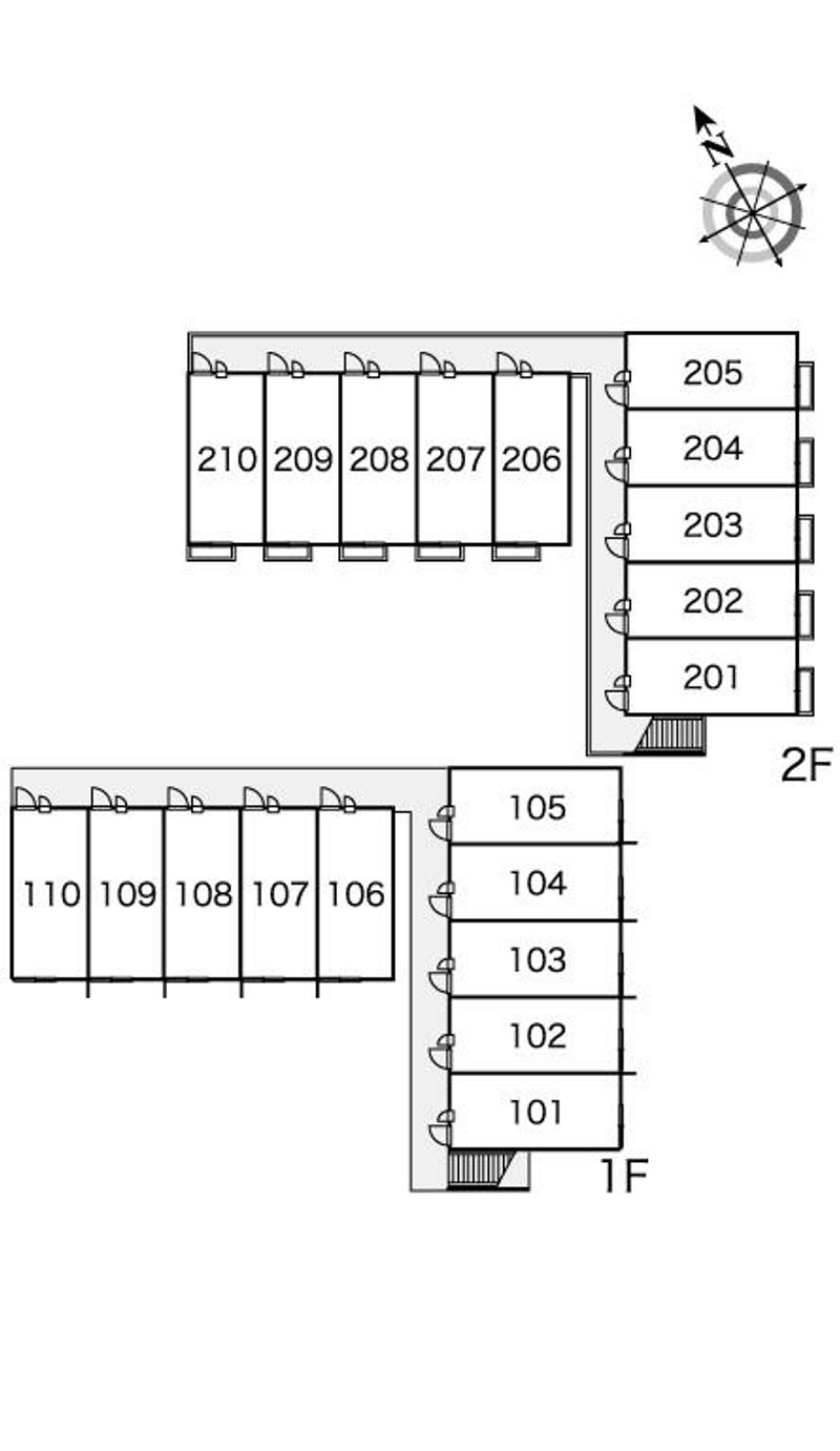 レオパレスグローリー 間取配置図