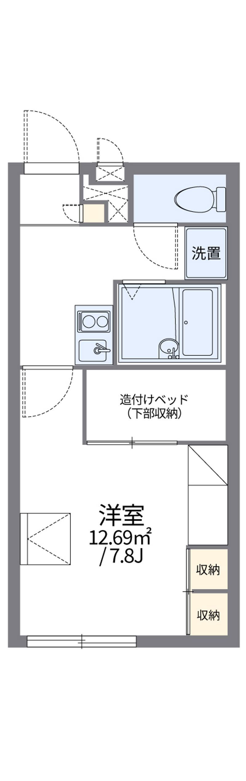 レオパレスフラワーＡ 間取図