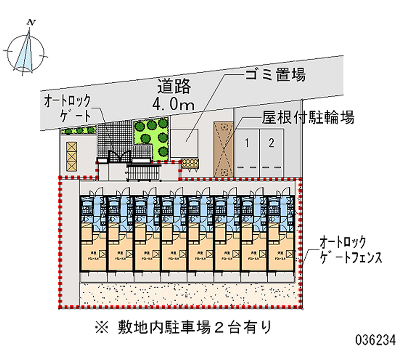 レオパレスバーディーパレス 区画図