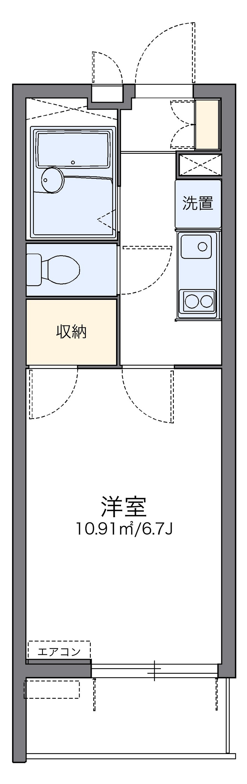 レオパレスオリーブハウスⅤ 間取り
