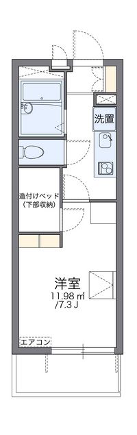 レオパレス向陵西 間取り図