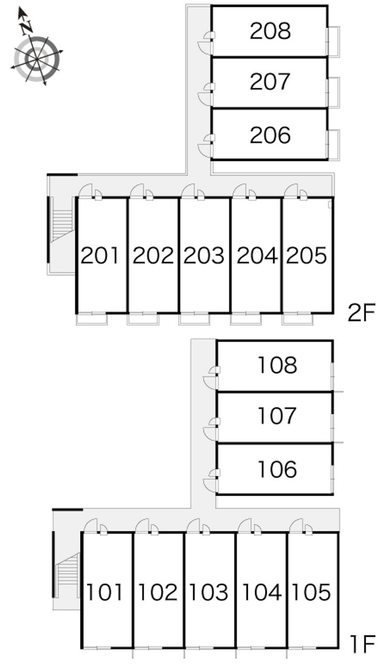 レオパレスルース 間取配置図