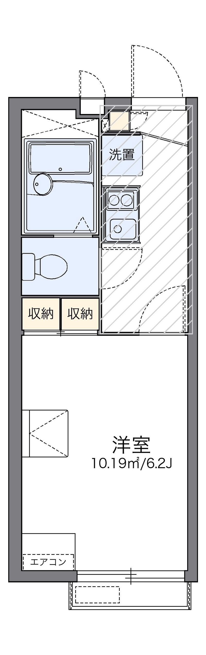 レオパレスレイクホライズンⅡ 間取図