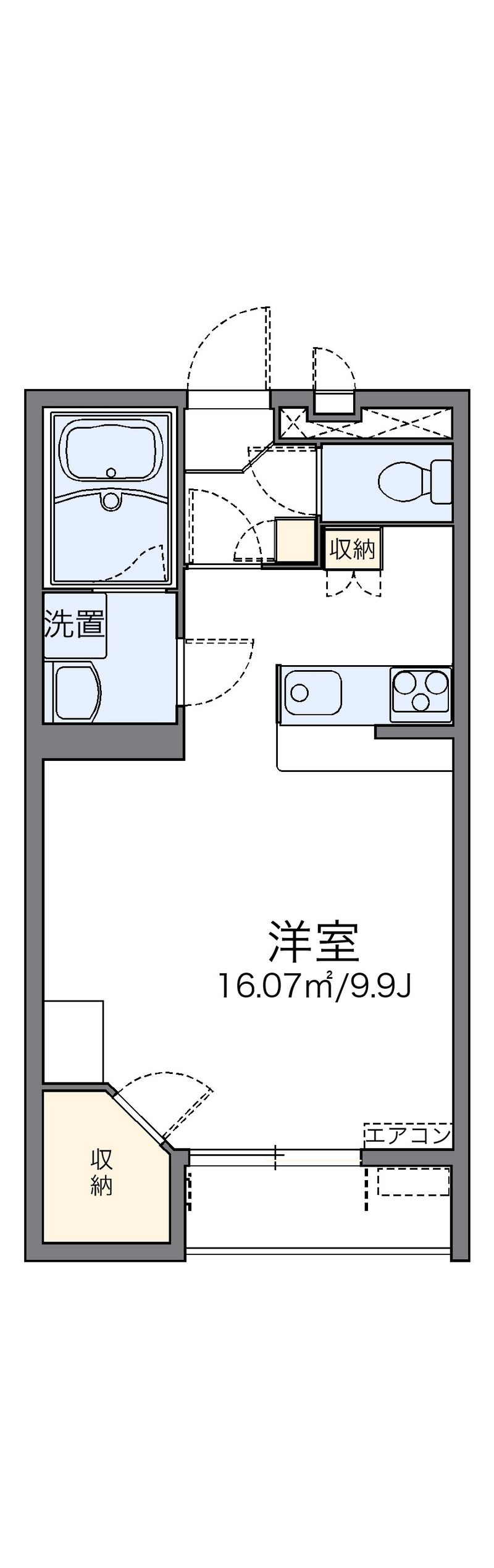 レオパレスラクレⅠ 間取図