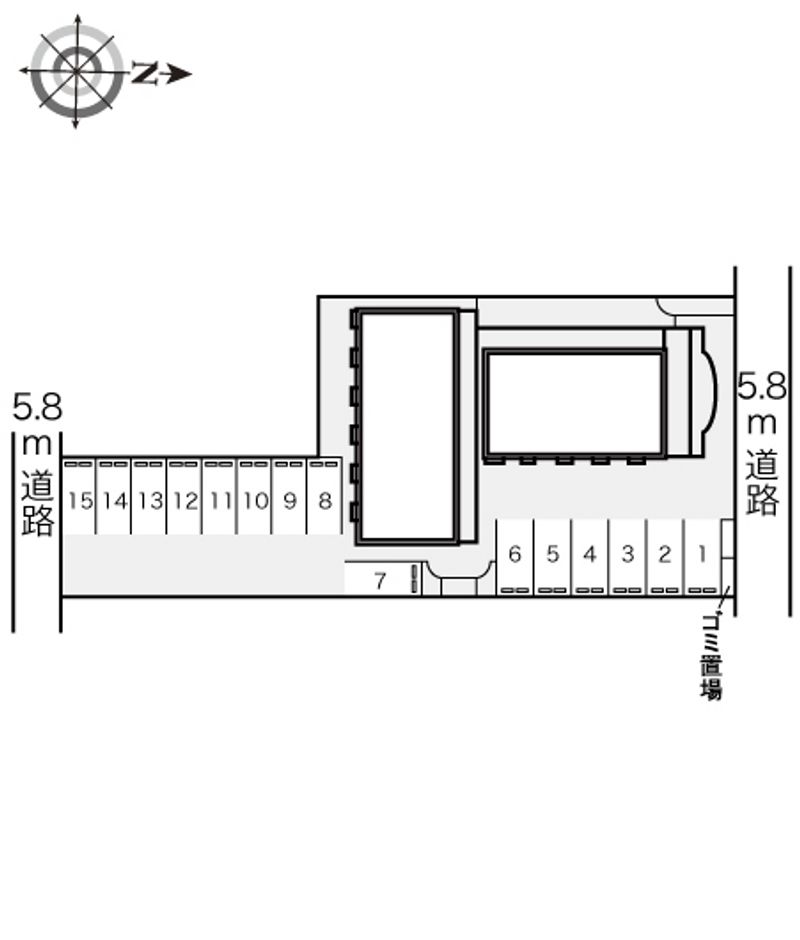 レオパレス大和川 配置図