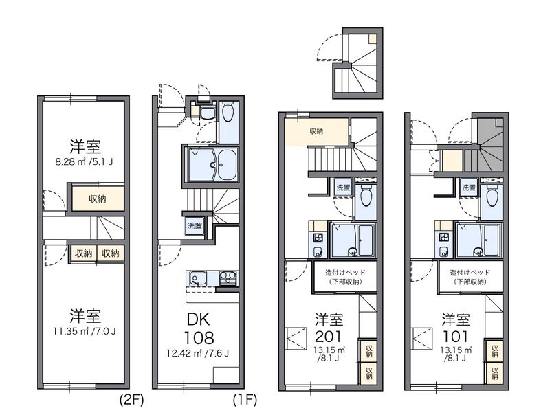 レオパレスピアチェーレ 間取図