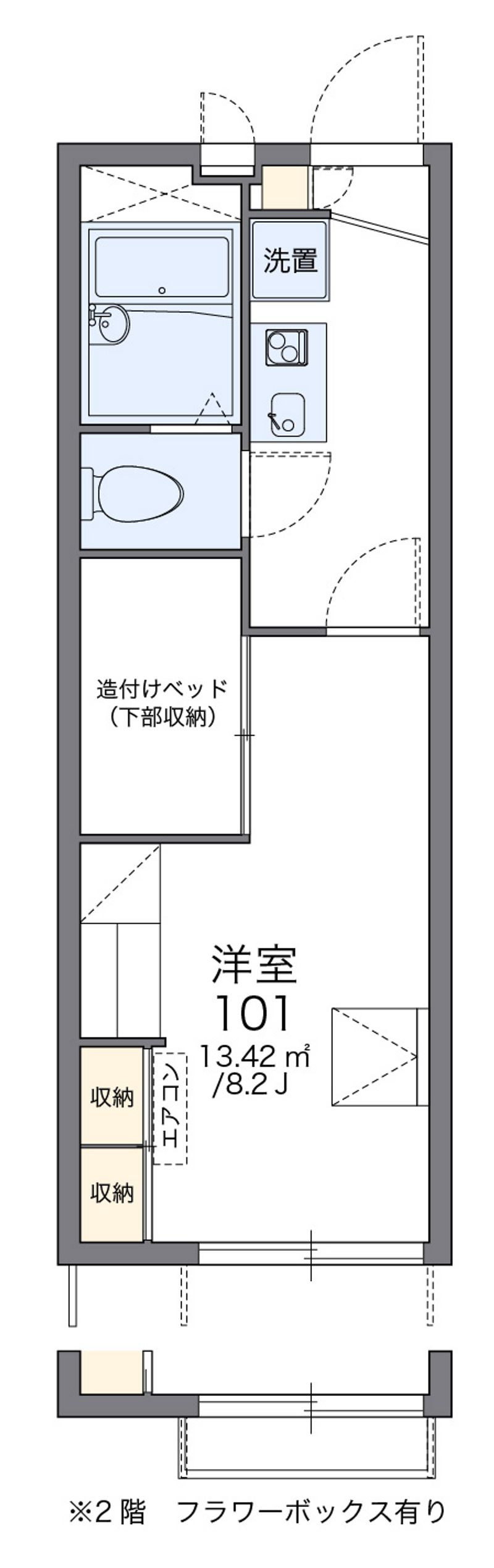 レオパレスアサミズⅡ 間取図