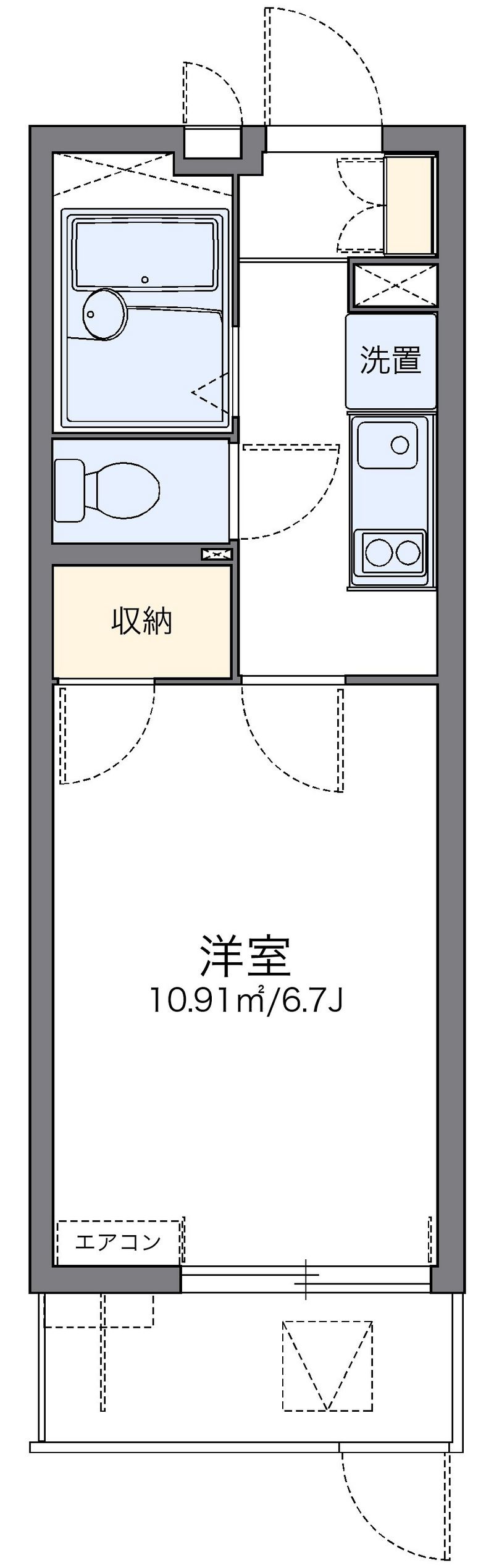 レオパレスＫ　Ｍ 間取図
