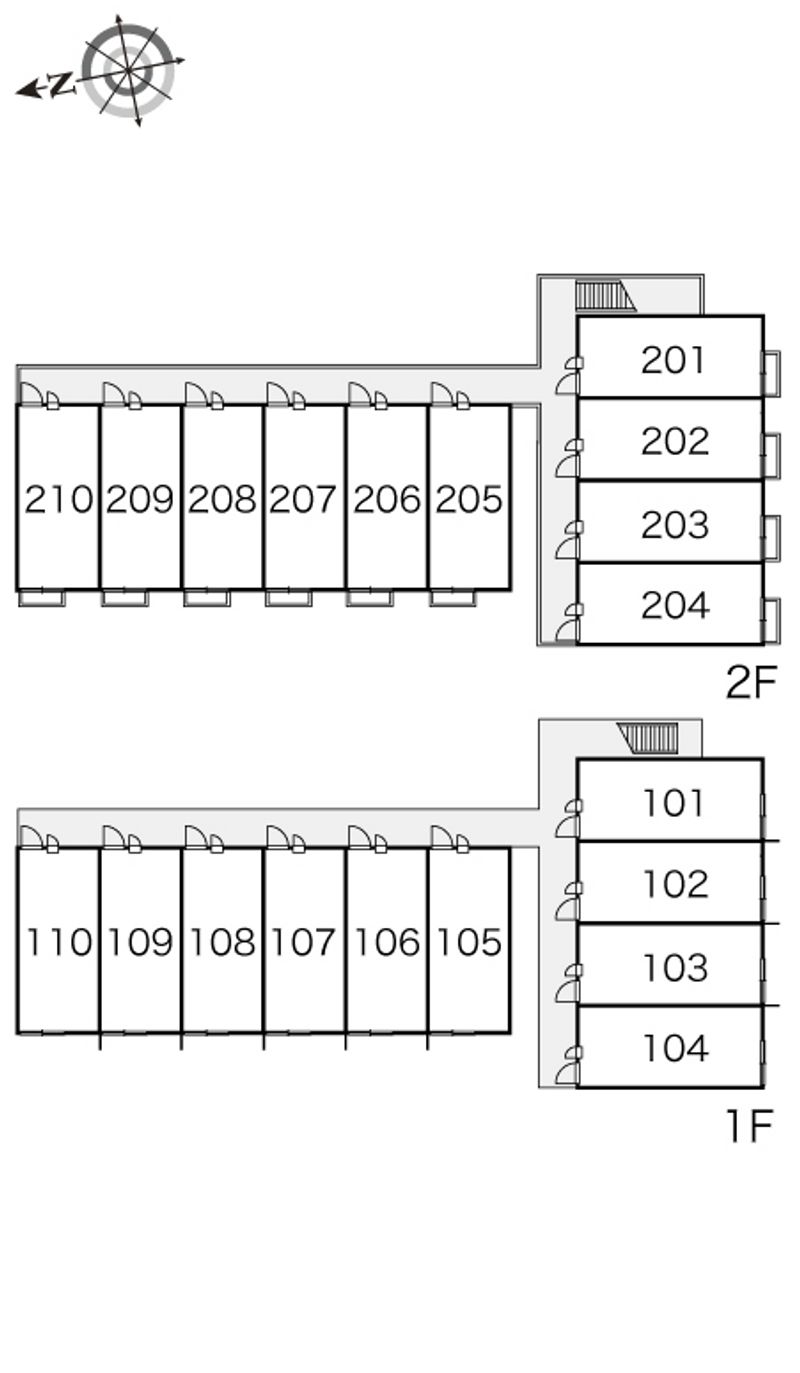 レオパレスベルグローブ 間取配置図