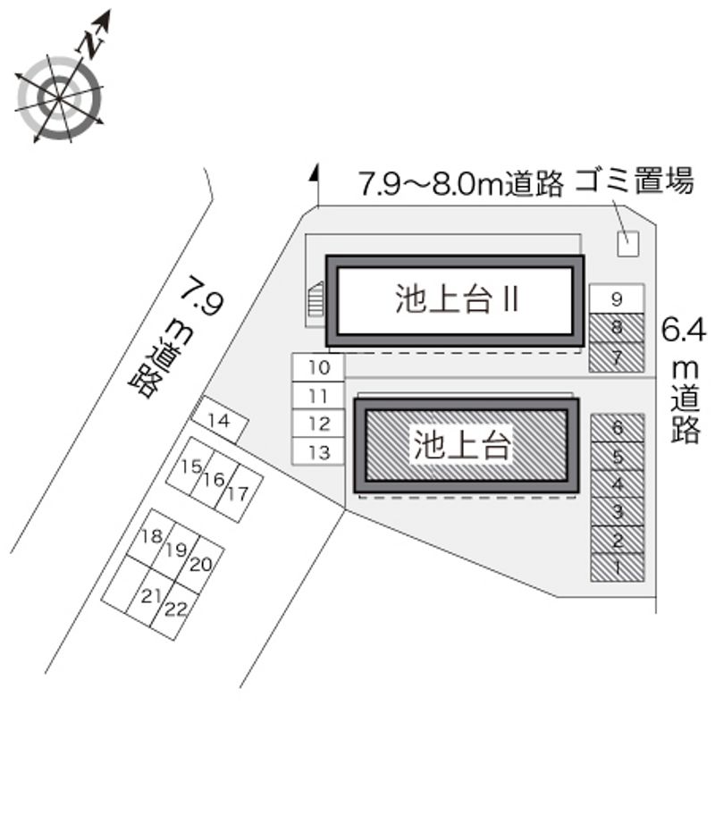 レオパレス池上台 配置図