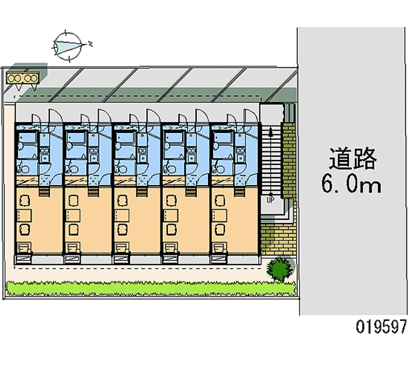 レオパレスドリヴォーンＭ 区画図