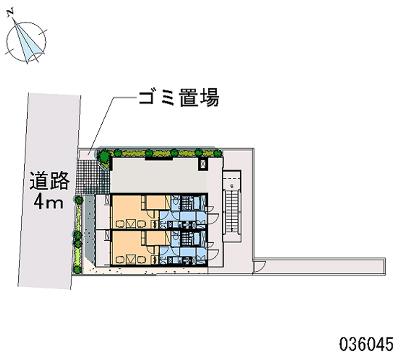 レオパレスサクラパークＢ 区画図