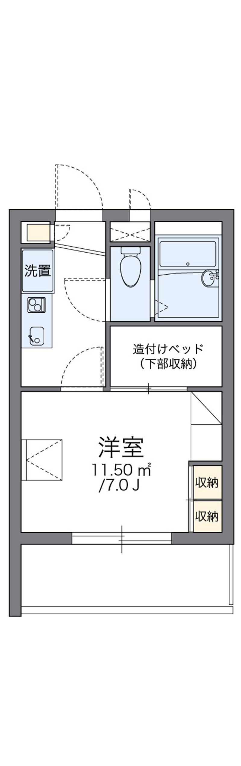レオパレス横浜西寺尾 間取図
