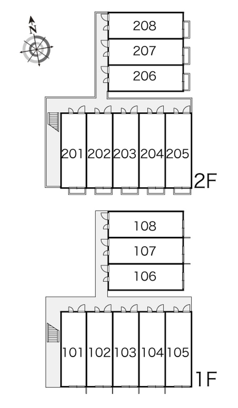 レオパレス西小田 間取配置図