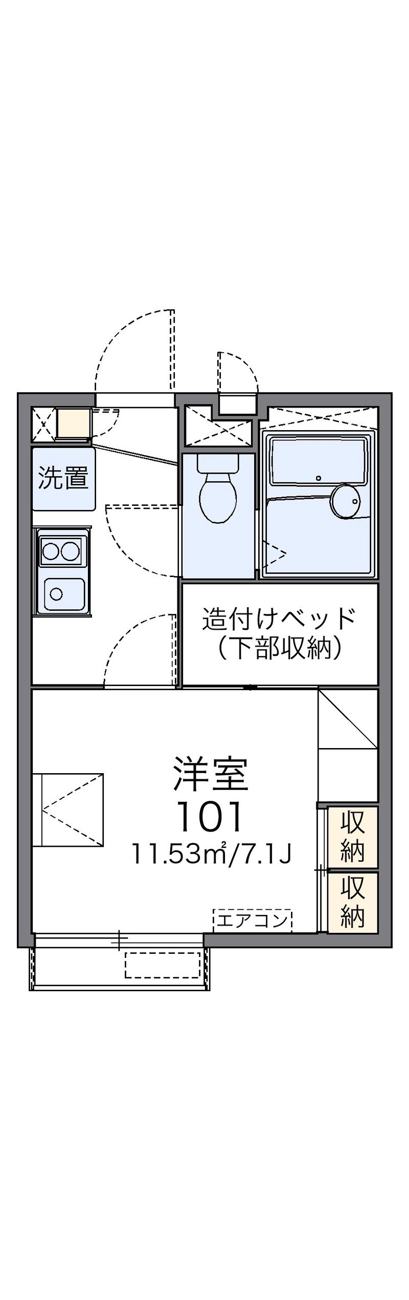 レオパレスＫＩＹＯＫＡＷＡ 間取図