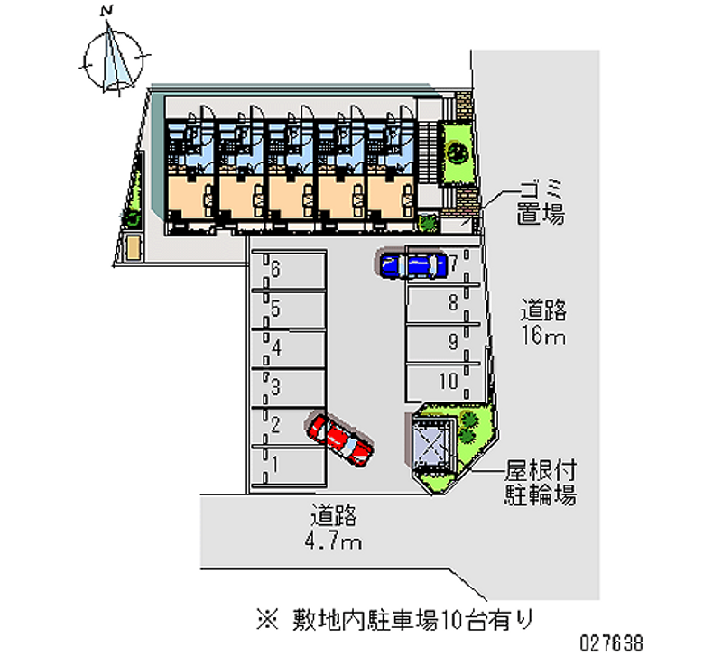 レオパレス来迎寺 月極駐車場