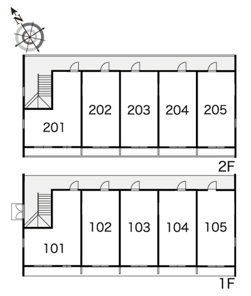 レオパレスドミールＢ館 間取配置図