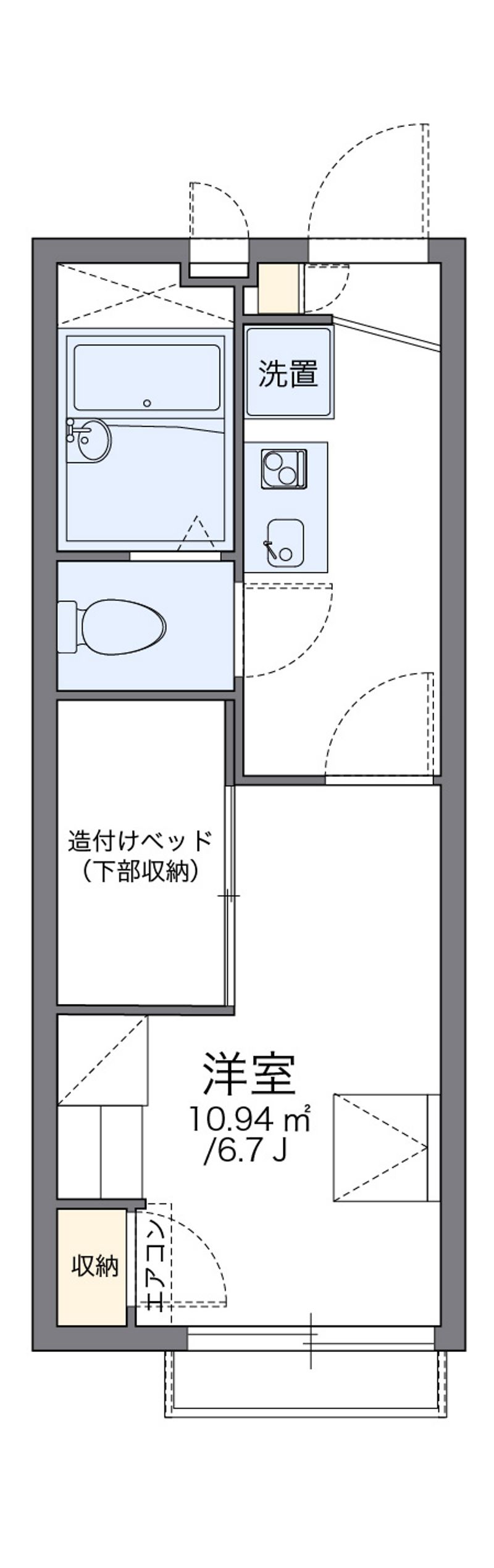 レオパレス萩原台 間取図