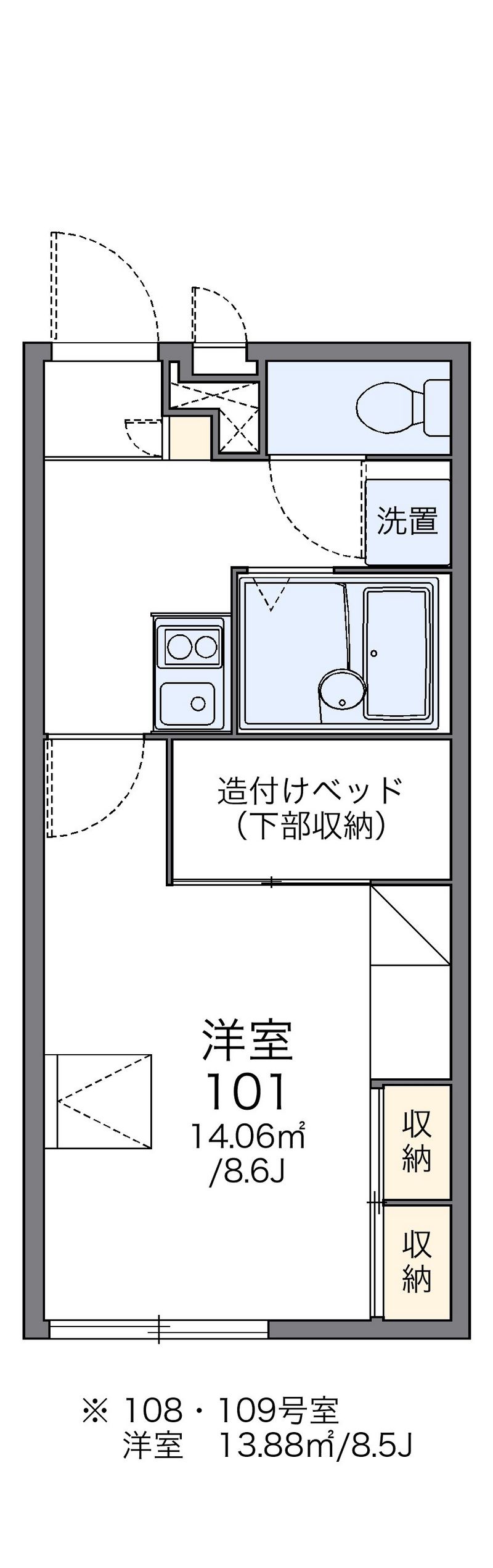 レオパレスＡ　Ｉ 間取図