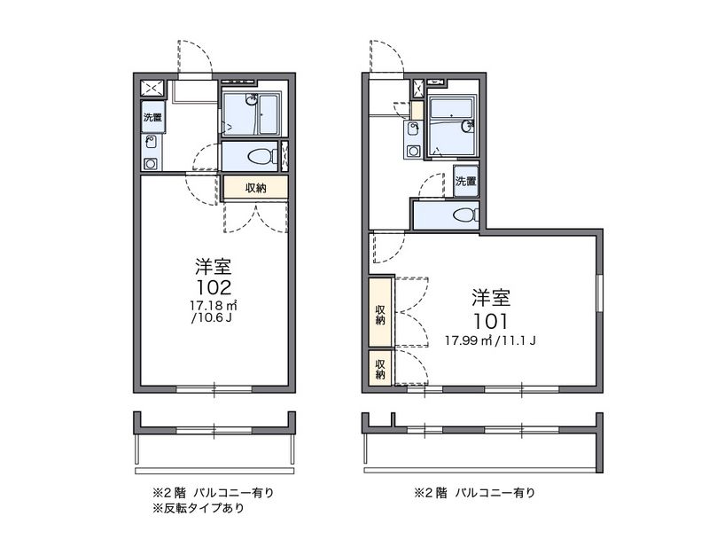 レオパレスリバーサイド 間取図