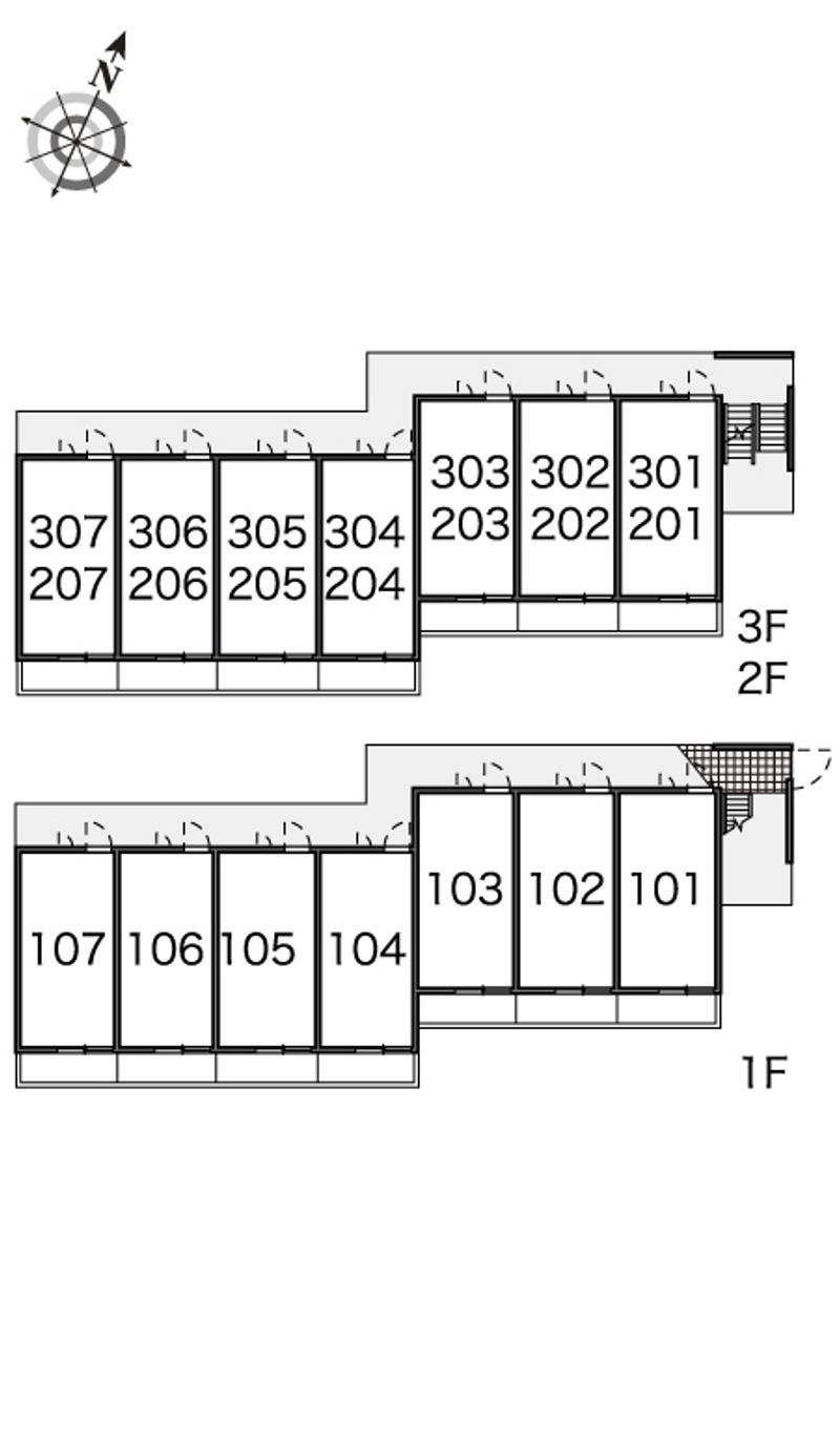 レオパレスけやきⅡ 間取り配置図