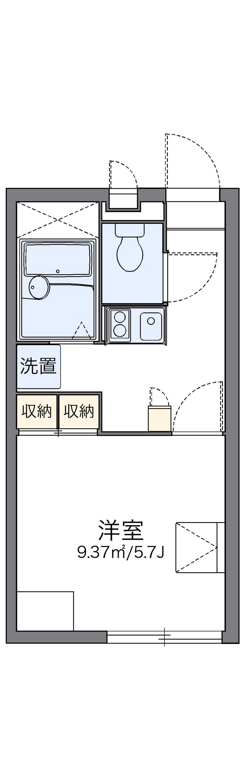 レオパレスハイランドコート 間取図