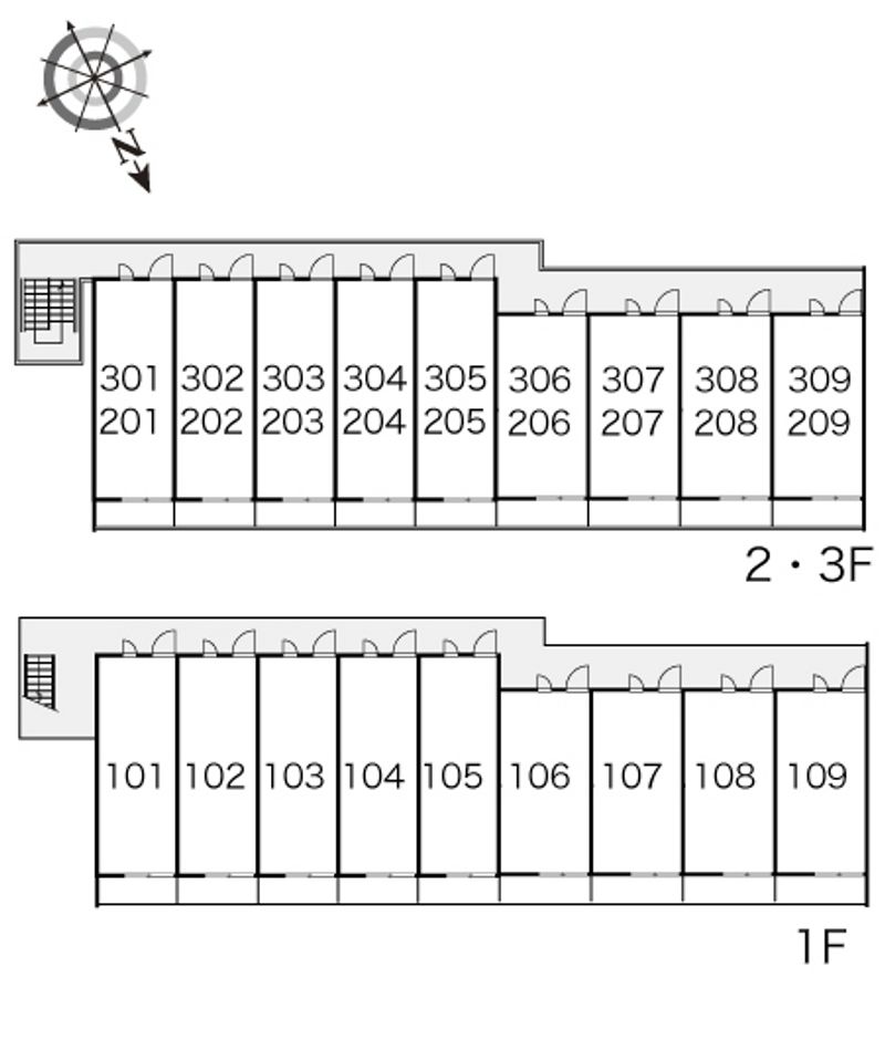 レオパレスＨＡＰＰＹ森之宮 間取配置図