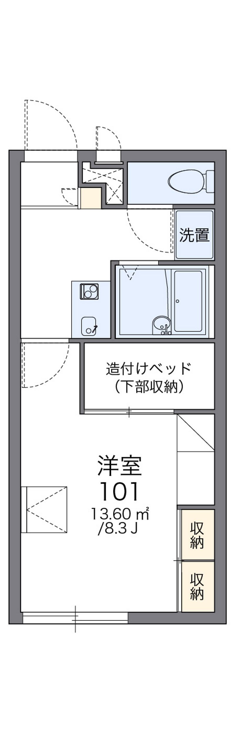 レオパレス東田子 間取図