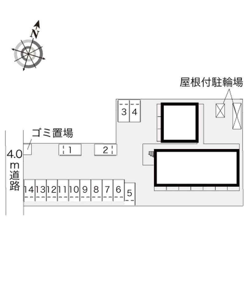 レオパレスグリーンバレー内谷 配置図
