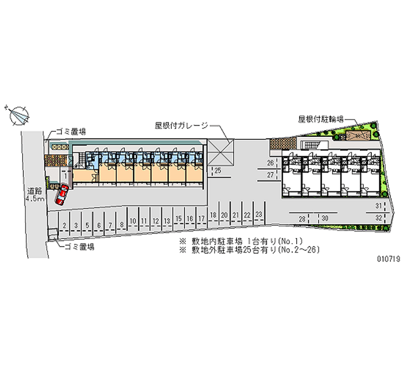 10719 Monthly parking lot