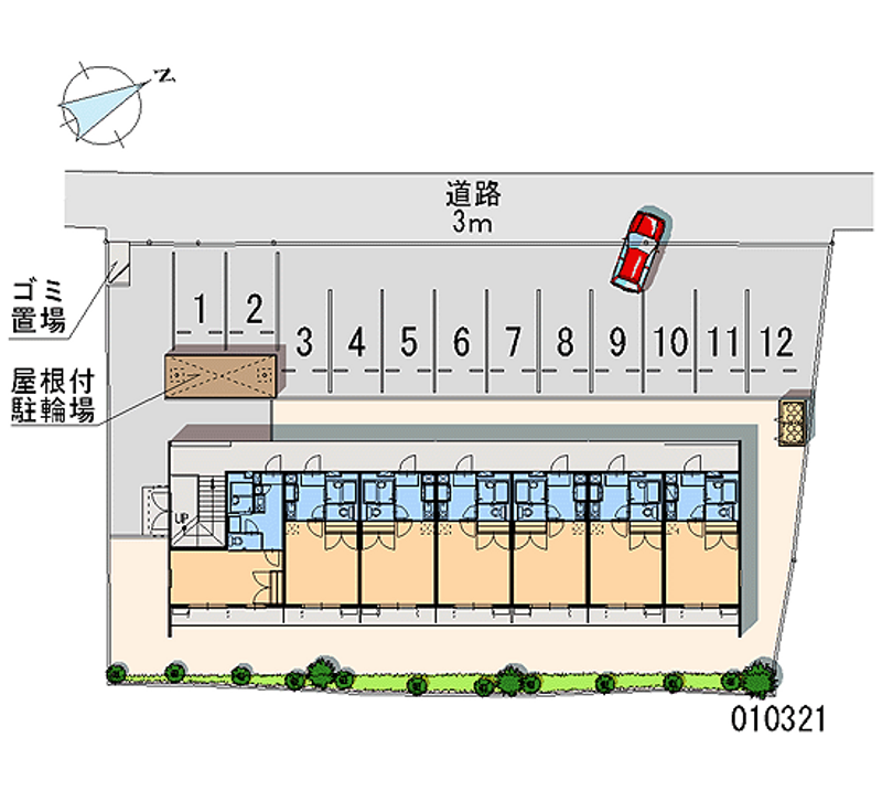 レオパレスレインボーⅡ 月極駐車場