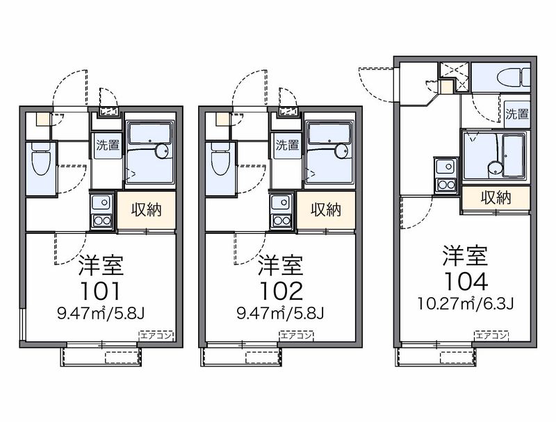 レオパレスサンピラー八幡 間取図