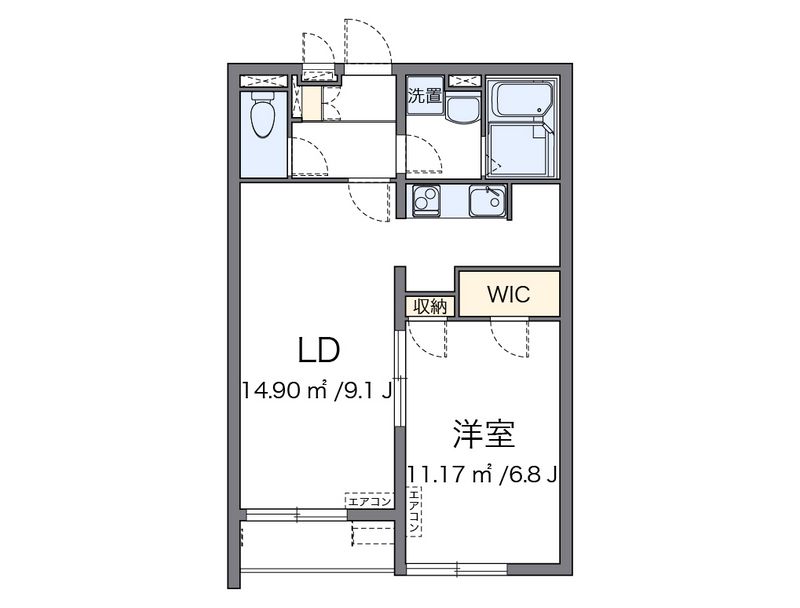 クレイノ美リーフⅣ 間取図