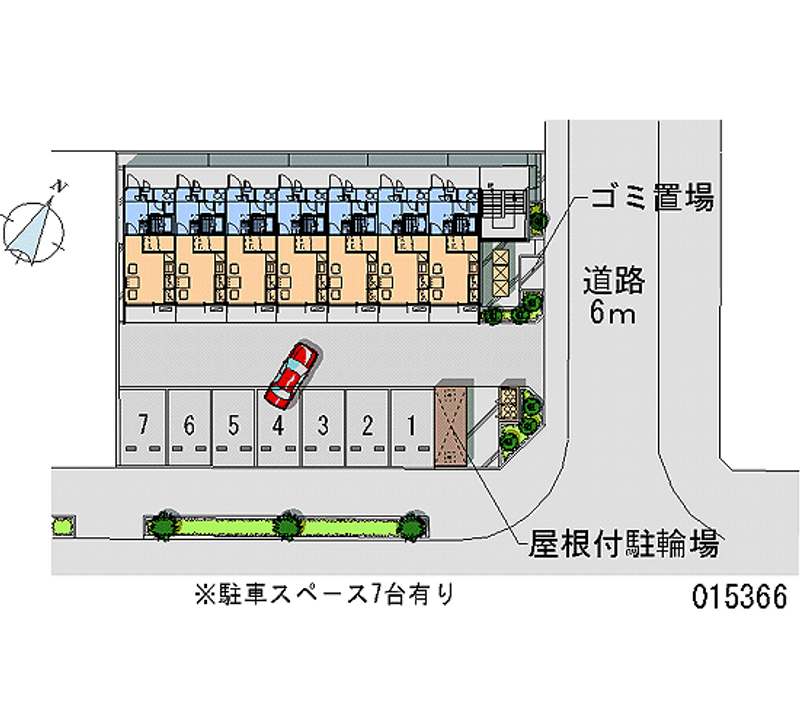 レオパレスフラワー 月極駐車場