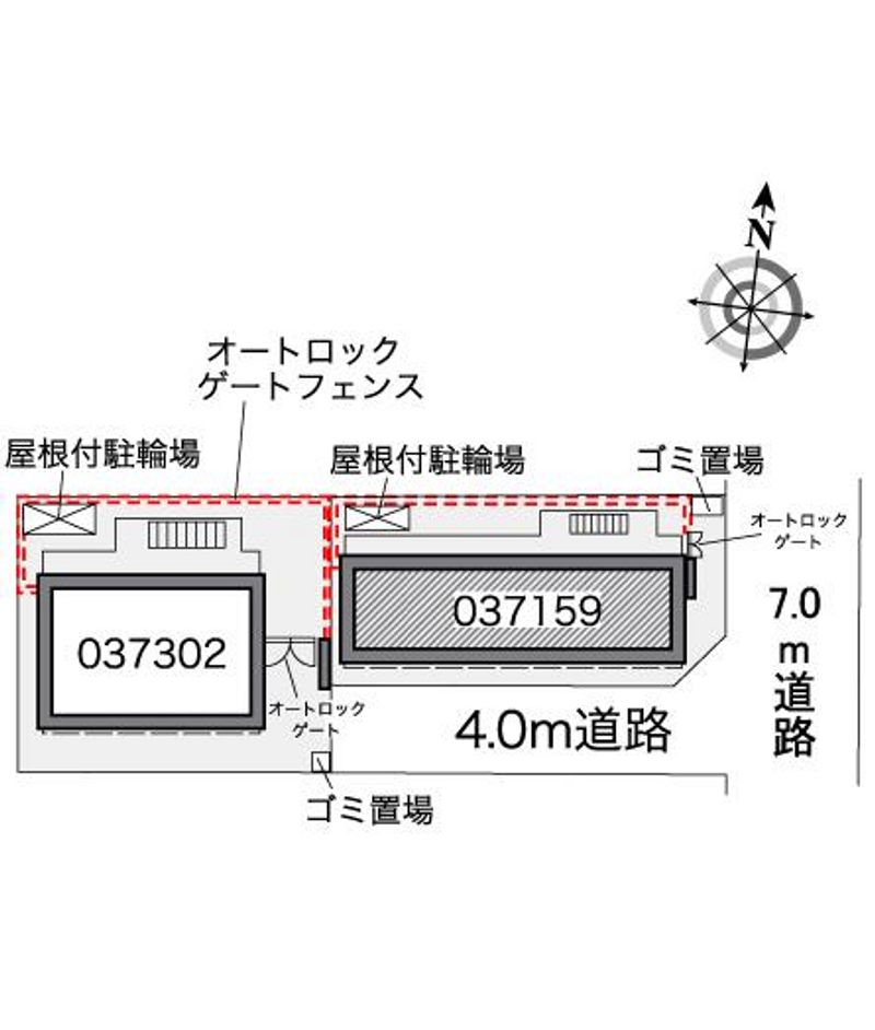 レオパレスデュオ　Ｋ＆Ｉ 配置図