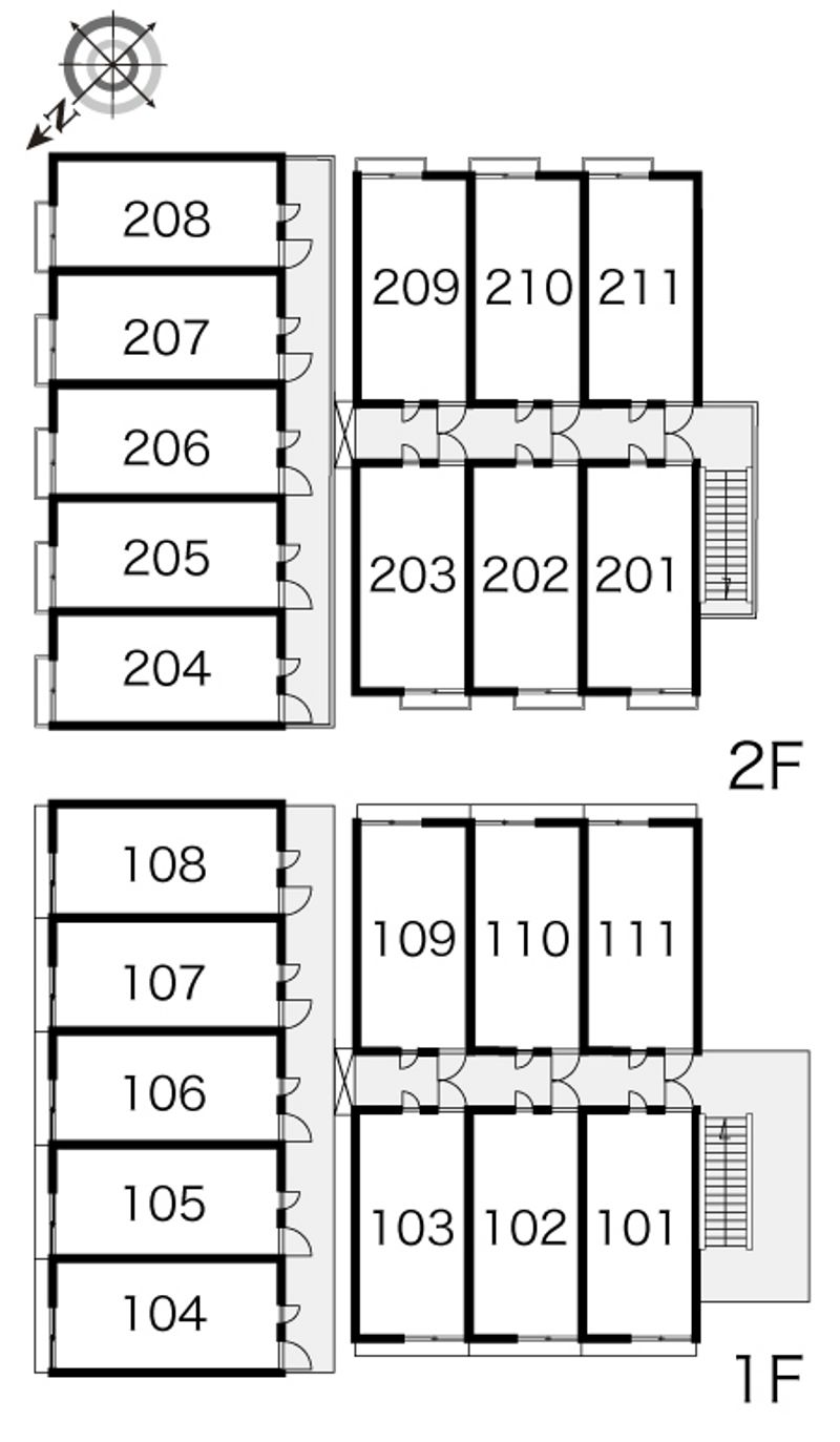 レオパレスみやび 間取配置図