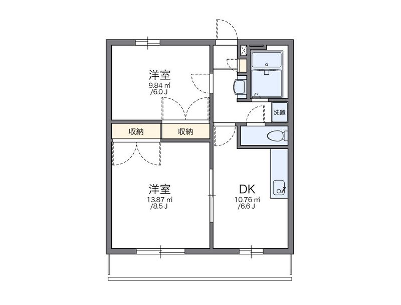 レオパレス鹿子木ＡＲＥＡⅡ 間取図