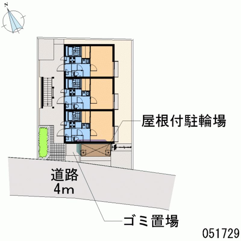 レオパレスクレスト千寿二号舘 区画図