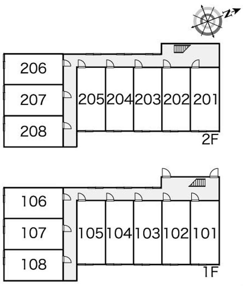 レオパレス木野 間取配置図