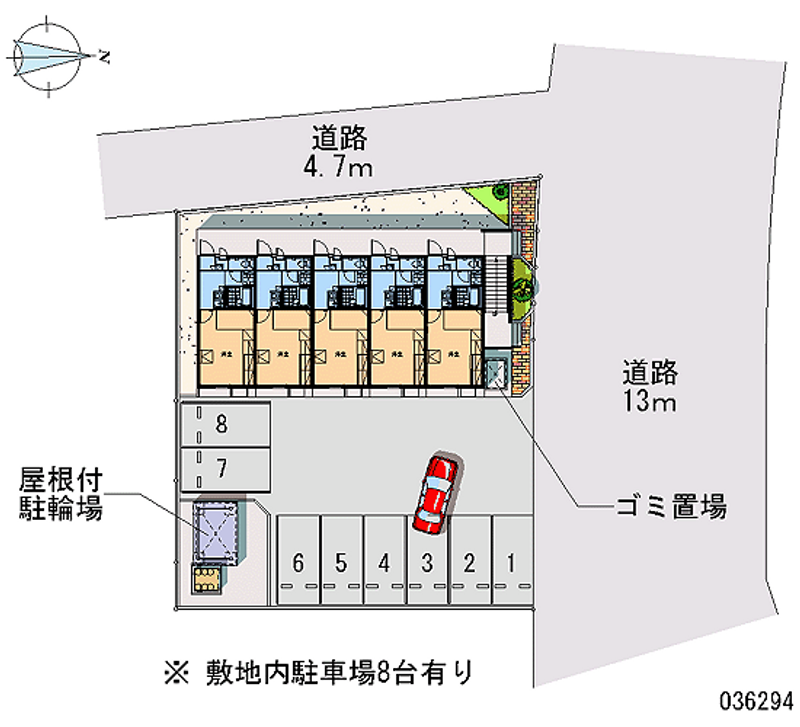 レオパレスエスエスⅠ 月極駐車場