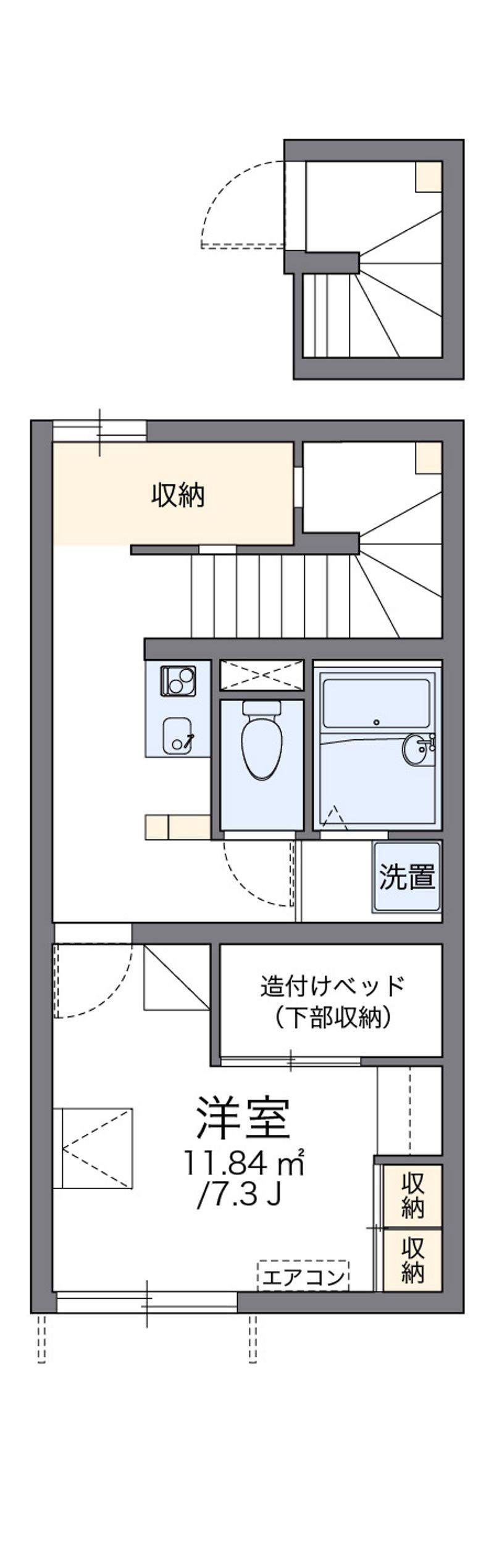 レオパレスハイム越路 間取図