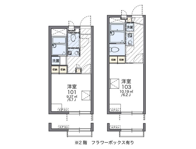 レオパレスウエストパレスⅢ 間取図