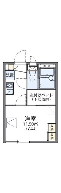 レオパレススズキ２号棟 間取り図