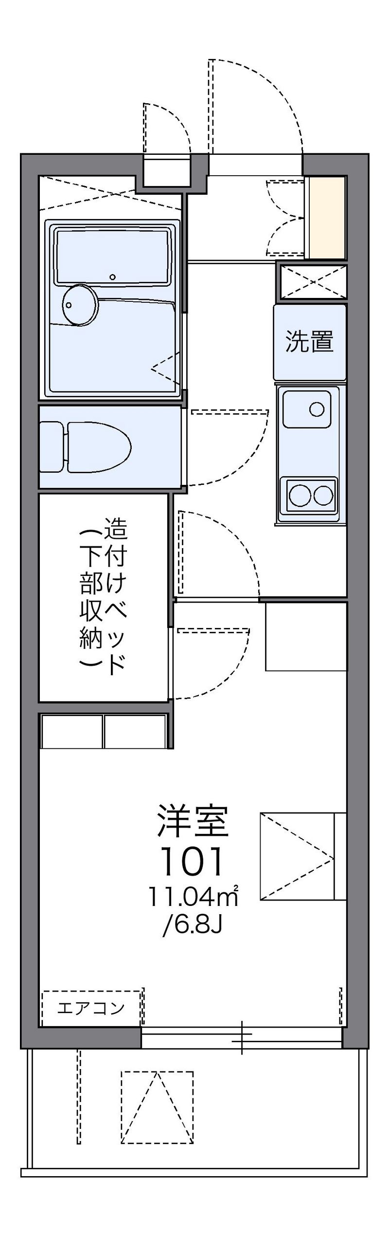 レオパレスネスト　Ⅱ 間取図