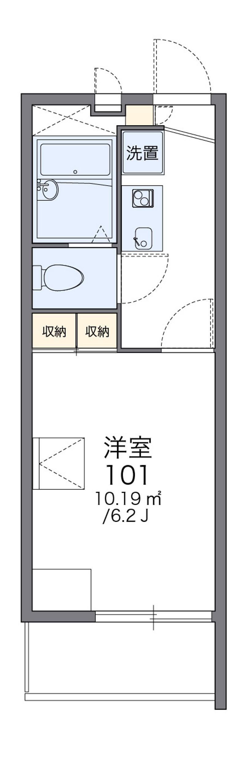 レオパレスｍｉｏ　ｐｏｓｔｏ 間取図