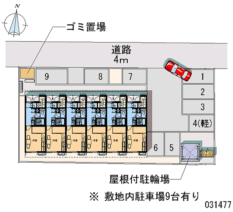 レオパレスシャルマンＳＴ 月極駐車場