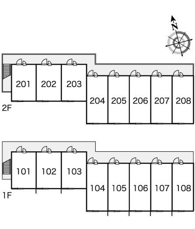 レオパレスボムールⅡ 間取配置図
